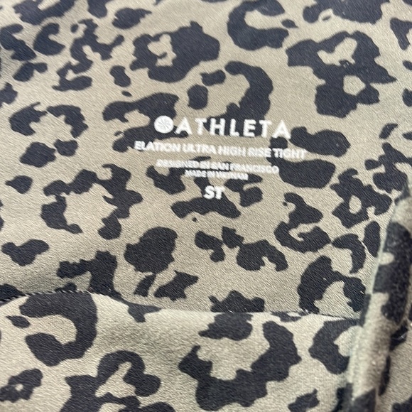 Athleta Leopard Elation Ultra High Rise Tight Powervita Spring Night - Picture 4 of 6